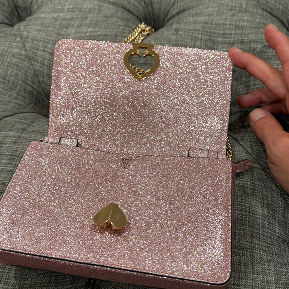 Kate Spade Bag Nicola Shimmer Sparkle Twistlock Crossbody/Shoulder Bag EUC Rare - Picture 11 of 17